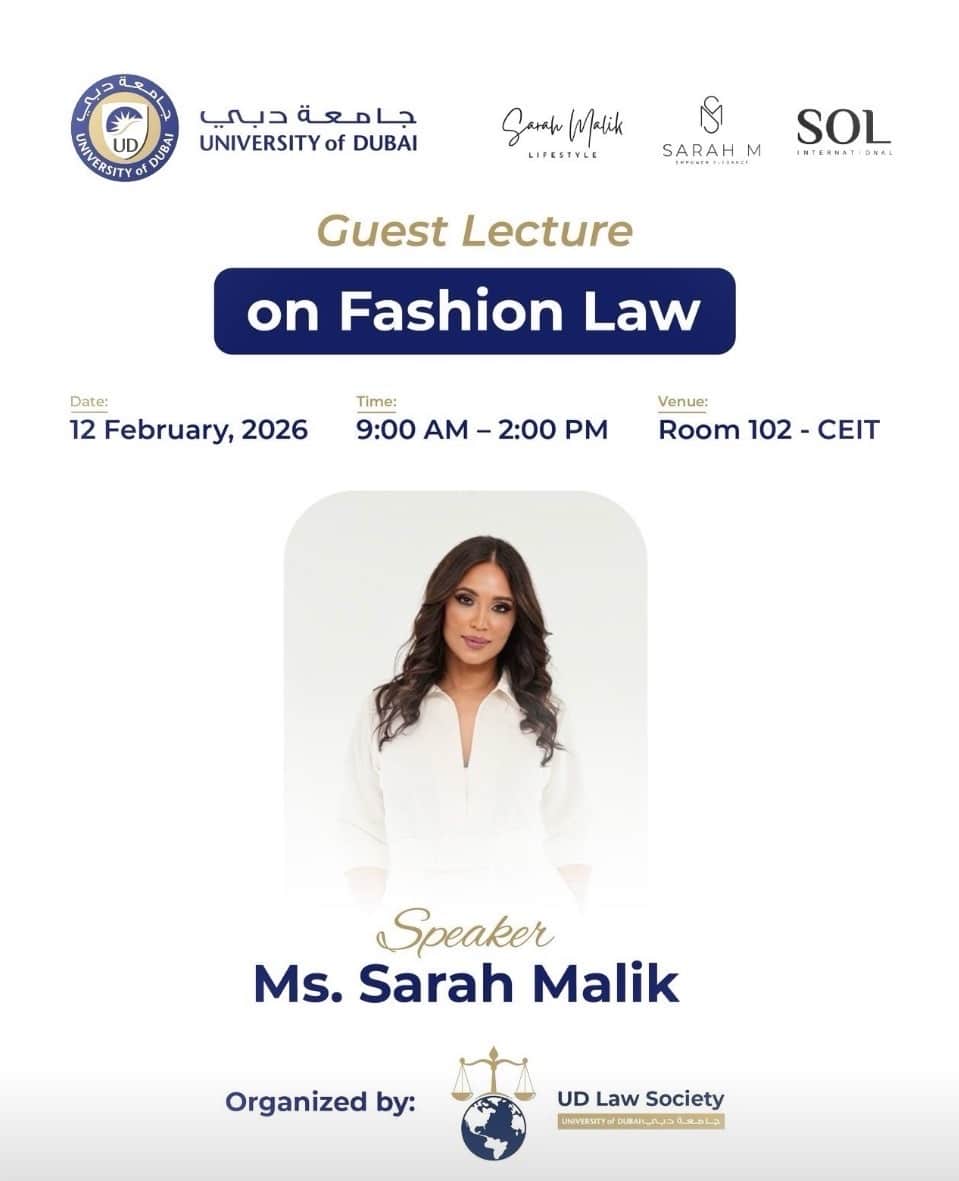 University of Dubai – Guest Lecture on Fashion Law
